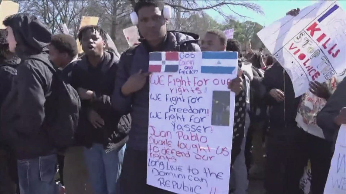 Memphis High School Students Walk Out in Support of Detained Classmate